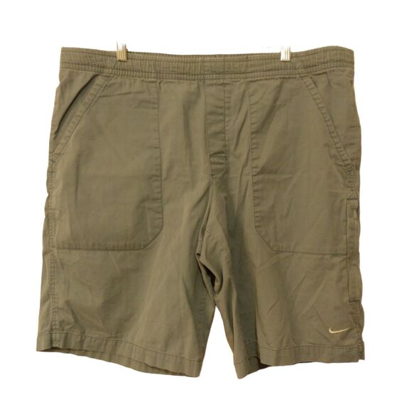 Nike shorts mens L Large light blue chino flat front active outdoor gym - Picture 1 of 9